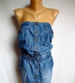 Bledomodré riflové minišaty, veľ. S a L