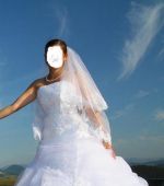 Snehobiele svadobné šaty