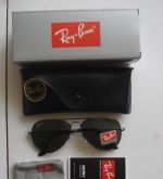 Ray Ban Aviator Black Green Polarized