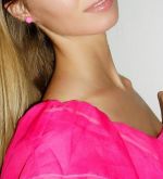 Ružové šaty + náušnice zdarma