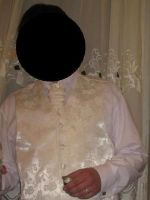 Biely oblek, vesta, kravata + topánky Zdarma