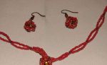Šitý náhrdelník a náušničky