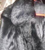 Predám krásny pravý čierny kožuch z kozinky. Cena 100 euro