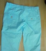 Dámske trojštvrťové nohavice tyrkysovej farby