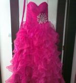 Predám spoločenské šaty cyklamenovej farby